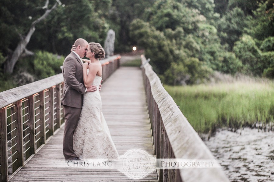 Bride and Groom at Airlie Gardens Wilmington NC